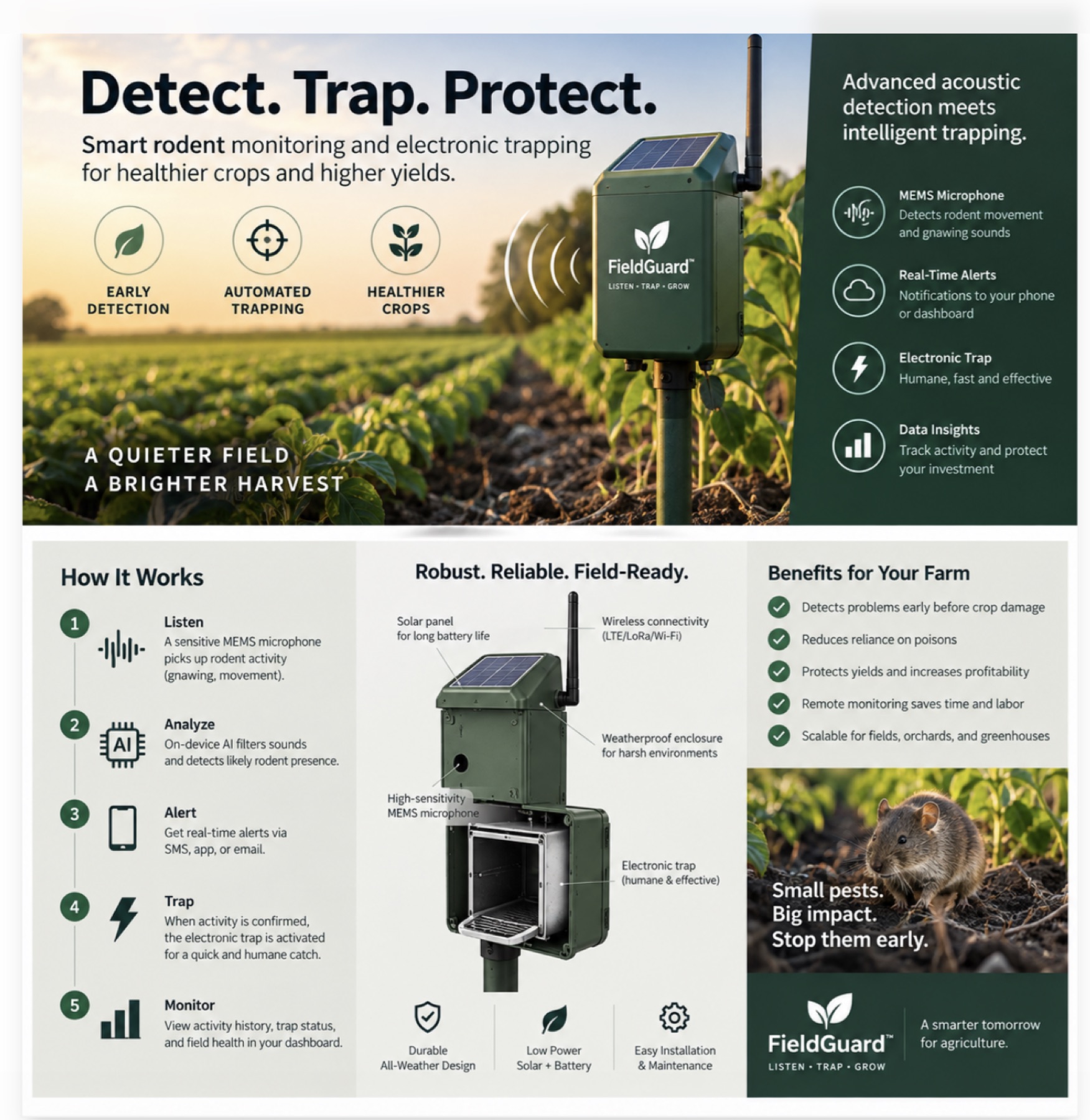 FieldGuard brochure: detect, trap, protect